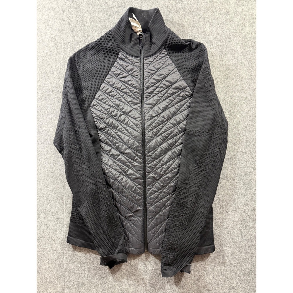 Athleta Flurry Force Insulated Primaloft Jacket 2.0 Black Large Zip Up Running